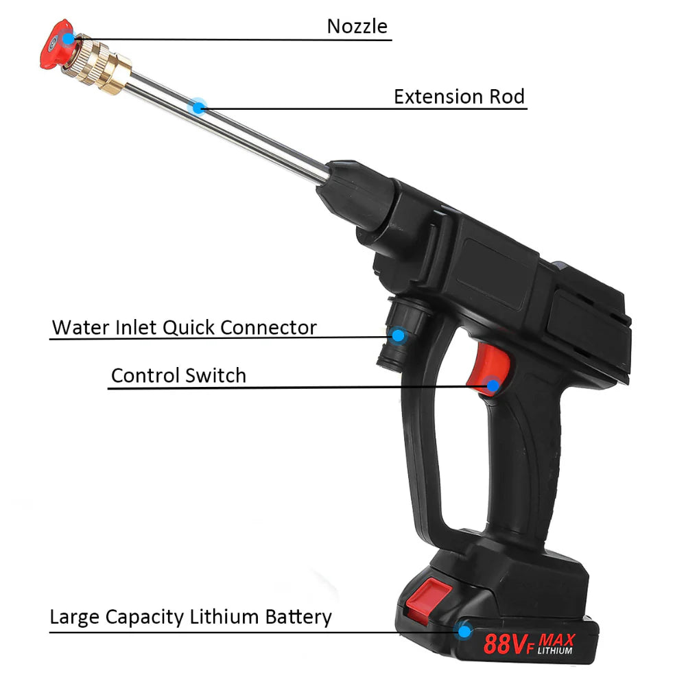 Cordless High Pressure Washer with 2 Batteries